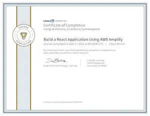 React Amplify Certificate