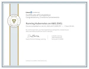 Running Kubernetes on AWS Certificate
