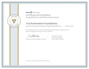 Test Automation Certificate